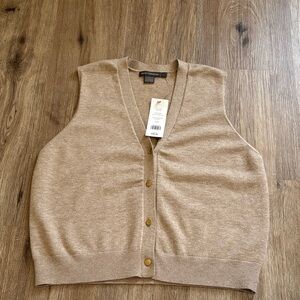 French Connection Beige Cardigan Vest